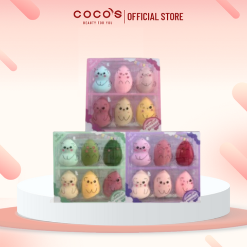 Set 6 Bông Mút Trang Điểm Habaria