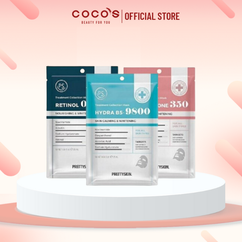 Combo 10 Mặt Nạ Truyền Trắng & Chống Lão Hóa Da TREATMENT COLLECTION PRETTY SKIN (25ml x 10)