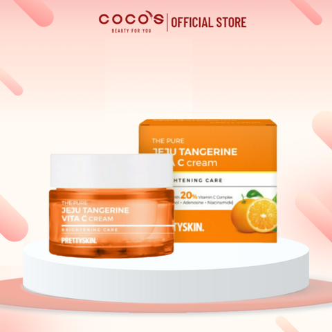 Kem Dưỡng Sáng Da The Pure Jeju Tangerine Vitamin C Cream Pretty Skin 52ml