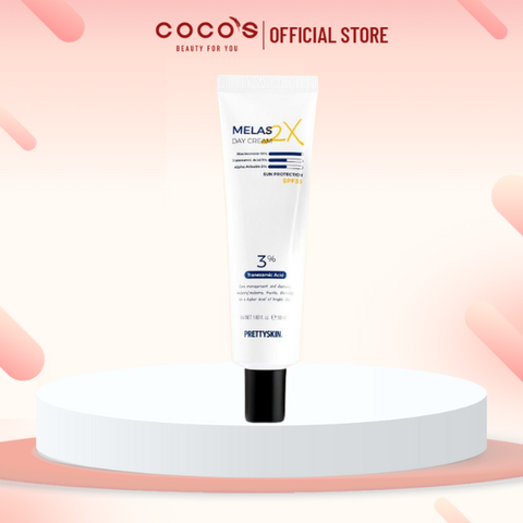 Kem Dưỡng Pretty Skin Melas 2x Day Cream, Kem Dưỡng Ban Ngày Trắng Da, Kem Dưỡng Mờ Thâm Sạm Nám 50ml
