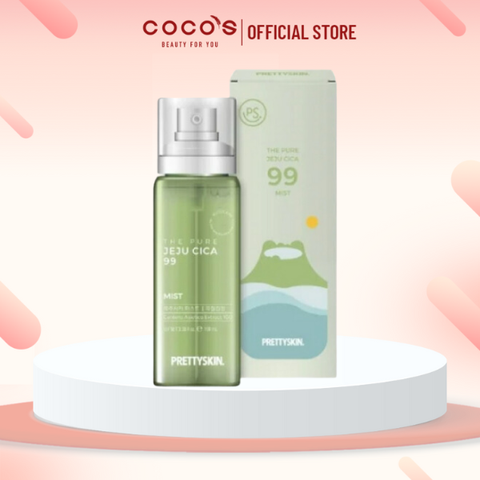 Xịt Khoáng Pretty Skin The Pure Jeju Cica 99 Mist, Xịt Khoáng Rau Má, Xịt Khoáng Làm Dịu Da 100ml