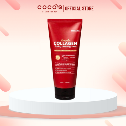 Sữa Rửa Mặt Collagen Săn Chắc Bergamo Triple Collagen Firming Cleansing Foam 120ml