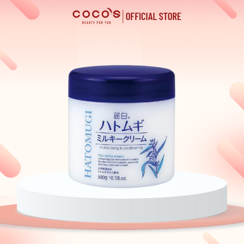 Kem dưỡng da Reihaku Hatomugi Moisturizing Conditioning The Milky Cream 300g