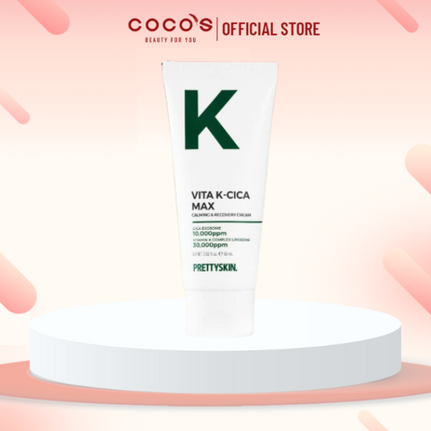 Kem Dưỡng Pretty Skin Vita K-Cica Max Calming & Recovery Cream, Kem Dưỡng Giảm Mụn, Kem Dưỡng Phục Hồi 60ml