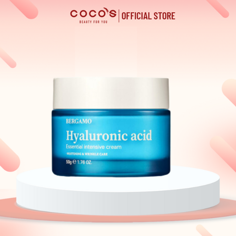 Kem Dưỡng Bergamo Hyaluronic Acid Essential Intensive Cream, Cấp Ẩm, Dưỡng Da 50g - XANH DƯƠNG