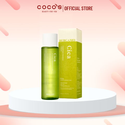 Toner Bergamo Cica Essential Intensive Toner Cấp Ẩm, Dưỡng Da 210ml - XANH LÁ