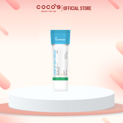 Kem Chống Nắng Co&Klear Tone Up 3IN1, Kem Chống Nắng Phổ Rộng SPF 50+ PA++++, Kem Chống Nắng Nâng Tone 50g