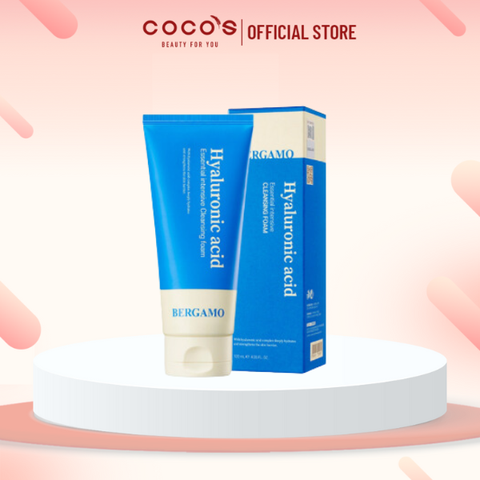 Sữa Rửa Mặt Bergamo Hyranulic Acid Intensive Cleanser Foam 120ml - XANH DƯƠNG