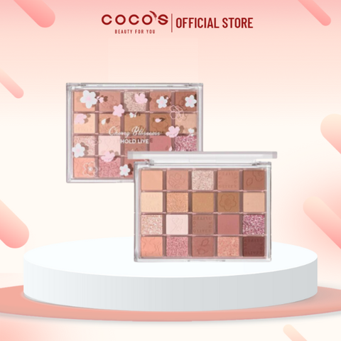Phấn mắt Hold live evening sakura dance eyeshadow palette 20 ô 34g