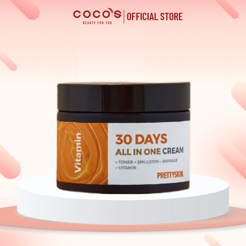 Kem Dưỡng Pretty Skin Vitamin 30 Days All In One Cream, Kem Dưỡng Cấp Ẩm  Cho Da