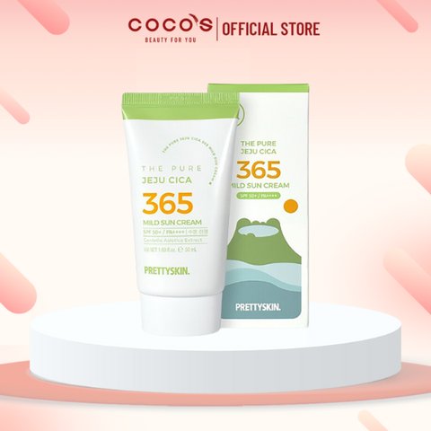 KEM CHỐNG NẮNG HẰNG NGÀY 365 PRETTYSKIN THE PURE JEJU CICA 365 MILD SUN CREAM