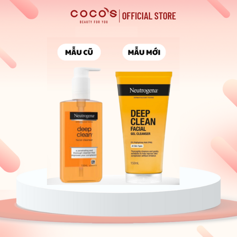 [MUA 1 TẶNG 1] Sữa rửa mặt Neutrogena Deep Clean Facial Cleanse, Sữa rửa mặt làm sạch sâu 150ml