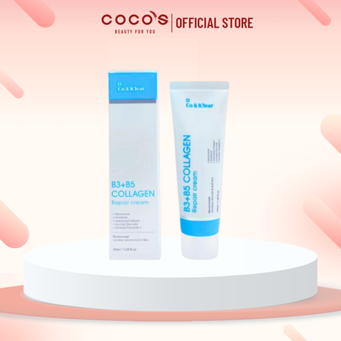 Kem Dưỡng Co&Klear B3 + B5 Collagen, Kem Dưỡng Phục Hồi, Kem Dưỡng Cấp Ẩm 50ml
