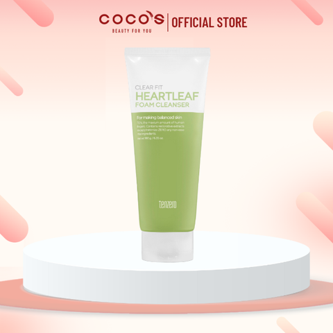 Sữa Rửa Mặt Chiết Xuất Rau Diếp Cá Tenzero Clear Fit Heartleaf Foam Cleanser Dành Cho Da Mụn 180g