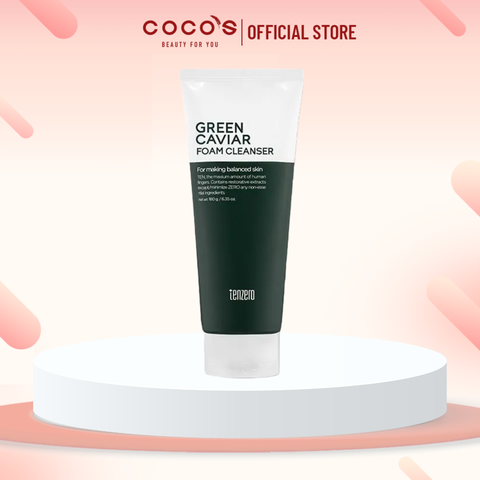 Sữa Rửa Mặt Chiết Xuất Rong Nho Tenzero Green Caviar Foam Cleanser Thu Nhỏ Lỗ Chân Lông 180g