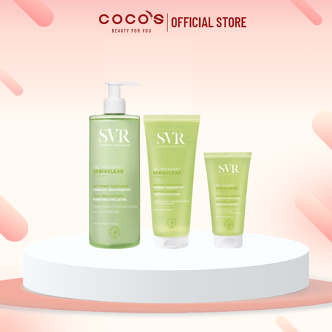 Sữa Rửa Mặt Dạng Gel SVR Sebiaclear Gel Moussant Không Chứa Xà Phòng Dành Cho Da Dầu 55ml/200ml/400ml