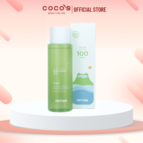 NƯỚC HOA HỒNG PRETTY SKIN THE PURE JEJU CICA 100 TONER 250ML