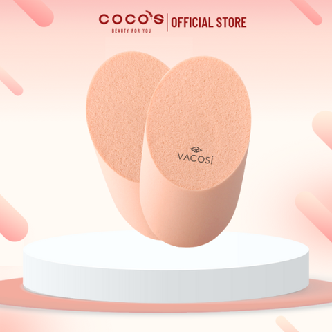 Bông Phấn Ướt Tán Nền Vacosi Ellipse Sponge Hình Xúc Xích (2 Bông) - BP10