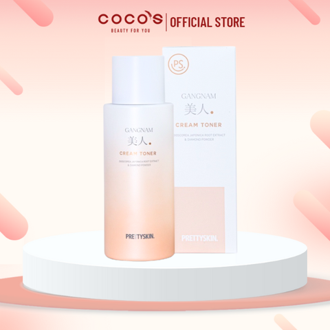 NƯỚC HOA HỒNG DƯỠNG SÁNG LÀM DỊU GANGNAM CREAM TONER PRETTYSKIN 300ML