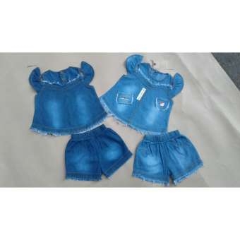 Bộ quần áo cho bé gái - Hoạ tiết rớt vai - mã BDA004 (SIZE 1-8)