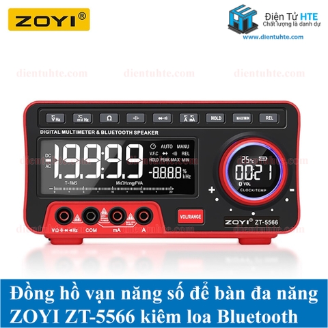 Đồng hồ vạn năng số để bàn kiêm loa Bluetooth ZOYI ZT-5566 19999 counts