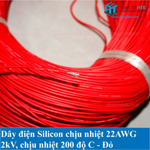 Dây điện Silicon chịu nhiệt siêu mềm 22AWG nhiều màu 1 mét
