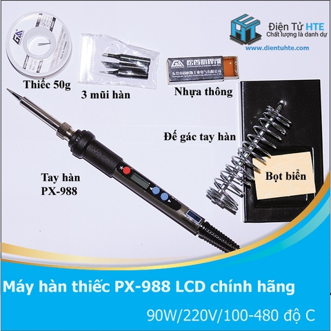 Bộ máy hàn thiếc điện tử PX-988 LCD chính hãng 8 trong 1