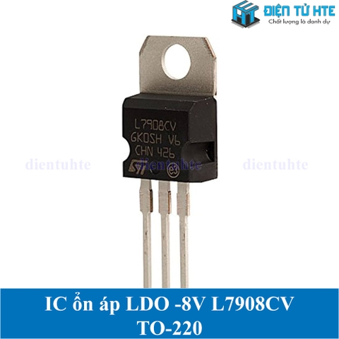 IC ổn áp nguồn âm -8V L7908CV 7908 chân cắm TO-220 loại tốt