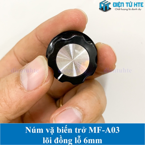 Núm vặn biến trở MF-A03 lõi đồng lỗ 6mm