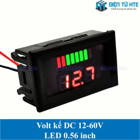 Volt kế DC 12-60V kích thước 0.56 inch - báo dung lượng