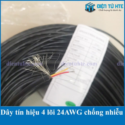 Dây tín hiệu 4 lõi 24AWG có chống nhiễu vỏ bọc PVC