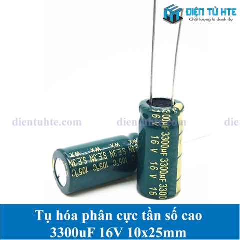 Tụ hóa tần số cao 3300uF 16V 10x20mm