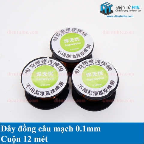 Dây đồng câu mạch 0.1mm 12met