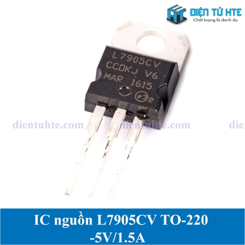 IC ổn áp nguồn âm -5V L7905CV 7905 chân cắm TO-220 loại tốt