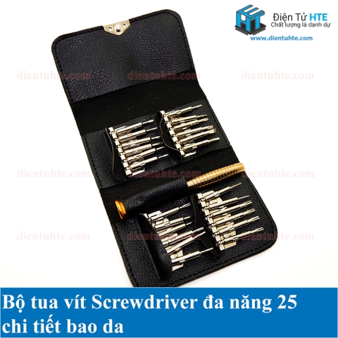 Bộ tua vít Screwdriver đa năng 25 chi tiết bao da