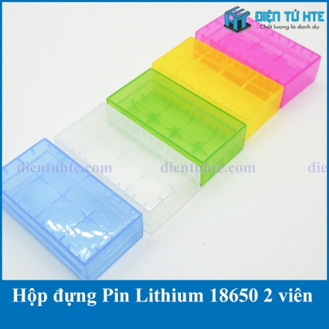 Hộp nhựa đựng Pin Lithium 18650 2 viên