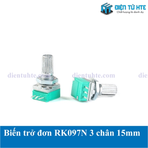 Biến trở Volume đơn RK097N 3 chân 15mm