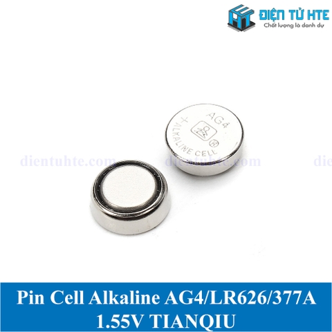 Pin cúc áo TIANQIU AG4 LR626 377A 1.55V Alkaline (Trong vỉ)