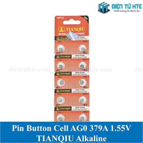 Pin cúc áo TIANQIU AG0 LR69 379A LR521 1.55V Alkaline (Trong vỉ)