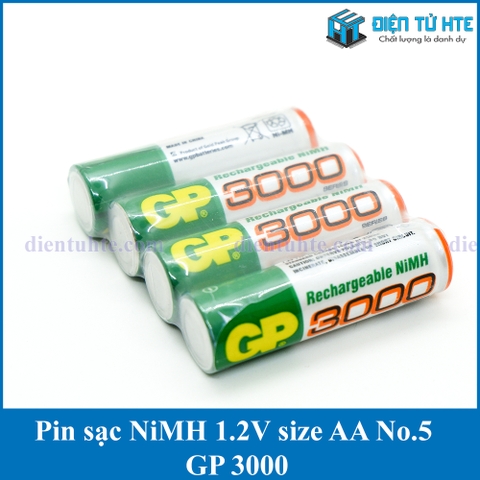 Pin sạc NiMH 1.2V AA No.5 GP3000 2000mAh