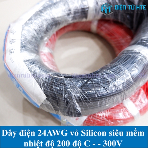 Dây điện đơn Silicon siêu mềm chịu nhiệt 24AWG 40*0.08TS OD 1.6mm