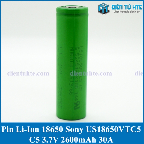 Pin Li-Ion 18650 Sony US18650 VTC5 C5 2600mAh 30A