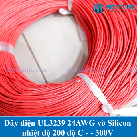 Dây điện đơn Silicon chịu nhiệt UL3239 24AWG
