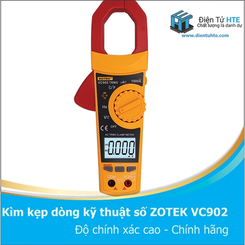 Kìm kẹp dòng điện tử ZOTEK VC902 TrueRMS Chính hãng