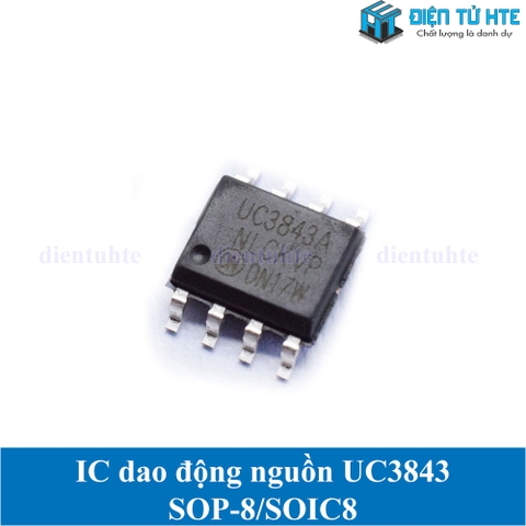 IC dao động nguồn UC3843 UC3843A UC3843AD1R2 chân dán SOP-8