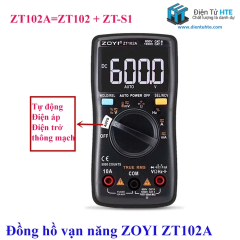 Đồng hồ vạn năng số tự động ZOYI ZT102A chính hãng
