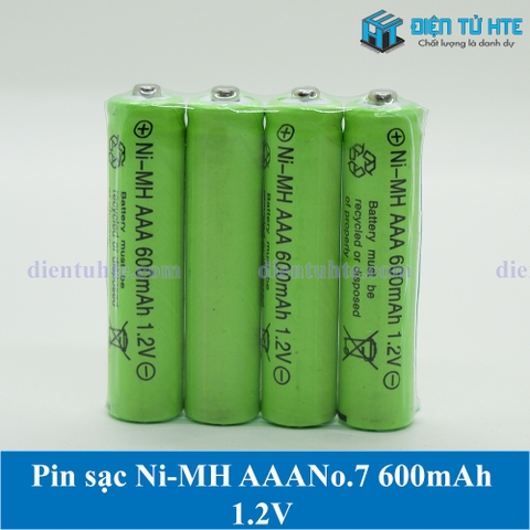 Pin sạc 1.2V size AAA Ni-MH 600mAh