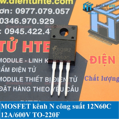 N-MOSFET công suất FQPF12N60C 12N60C 12A 600V