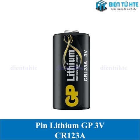 Pin Lithium GP CR123A 3V Đen (Không sạc lại) cho máy công nghiệp - máy ảnh