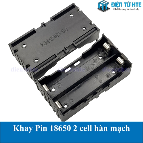 Hộp đế đựng Pin sạc 18650 2 khay hàn mạch